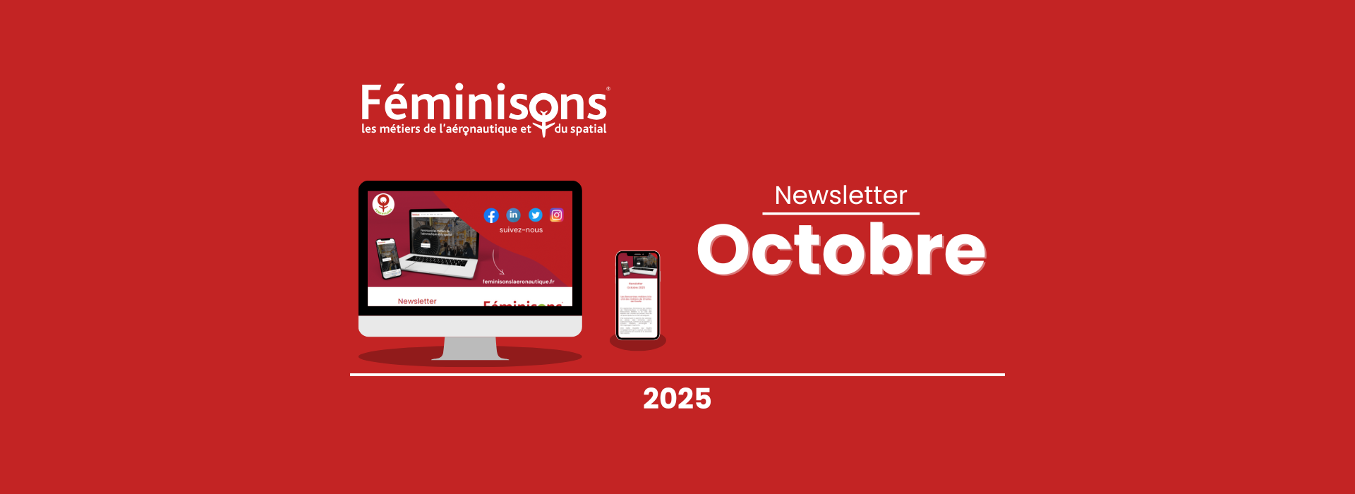 Newsletter Féminisons l’aéronautique – Octobre : rencontres métiers, prix femmes de l’aéro et du spatial…